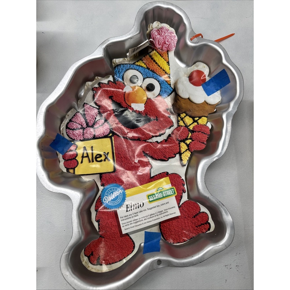 Wilton Cake Pan Elmo‎ with Ice Cream Cone Birthday 1996